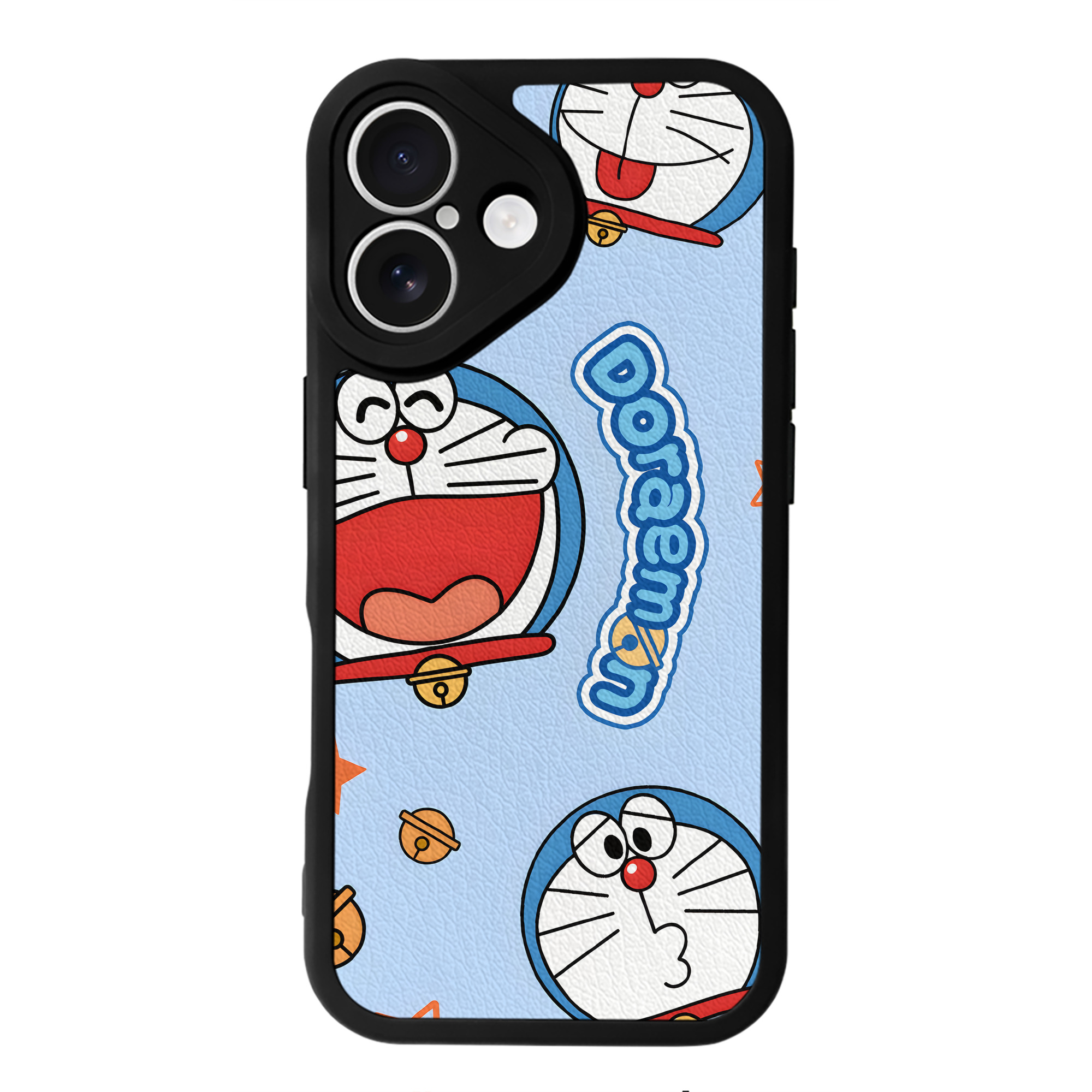 （画像用） ドラえもん Doraemon 【iPhone 16シリーズ対応】シリコンスマホケース（レザー調） 材質：シリコン